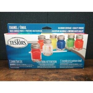 Testors Enamel Paint Set 8 Pieces 9132X Fluorescent
